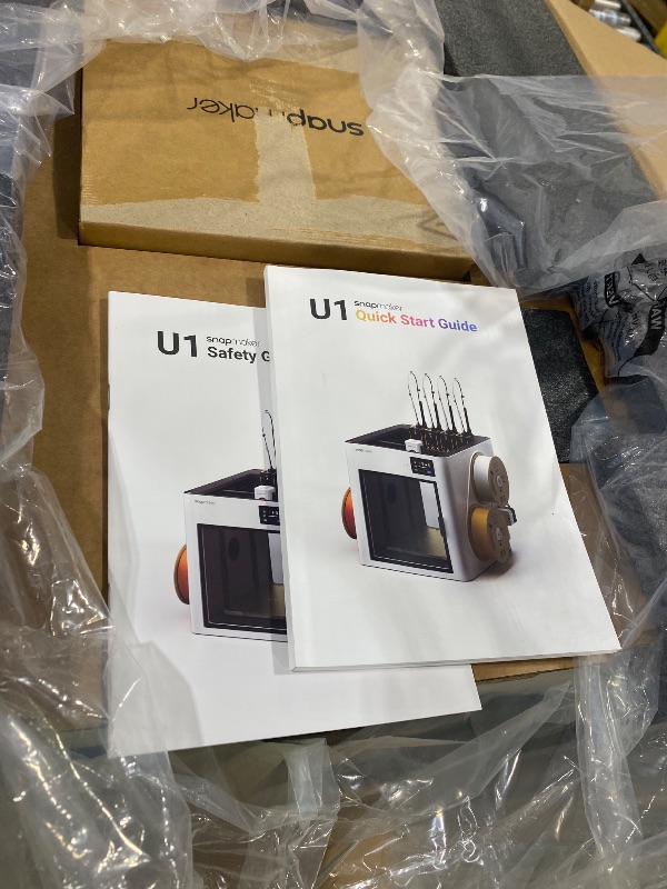 Photo 1 of Snapmaker U1 3D Printer,4 Toolheads with 5 Seconds Toolchanger,Multi Color&Multi Material Printing, 5X Faster and 5X Less Waste,Smart Calibration,CoreXY 500mm/s Speed,270x270x270mm Large Build Size