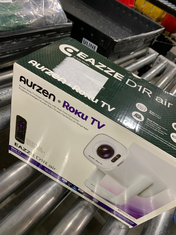 Photo 1 of Aurzen Roku TV D1R air USB-C Powered Smart Portable Outdoor Projector White