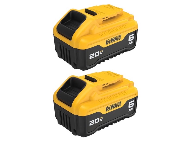 Photo 1 of DEWALT 20V MAX Battery, Premium 6.0Ah Double Pack (DCB206-2)