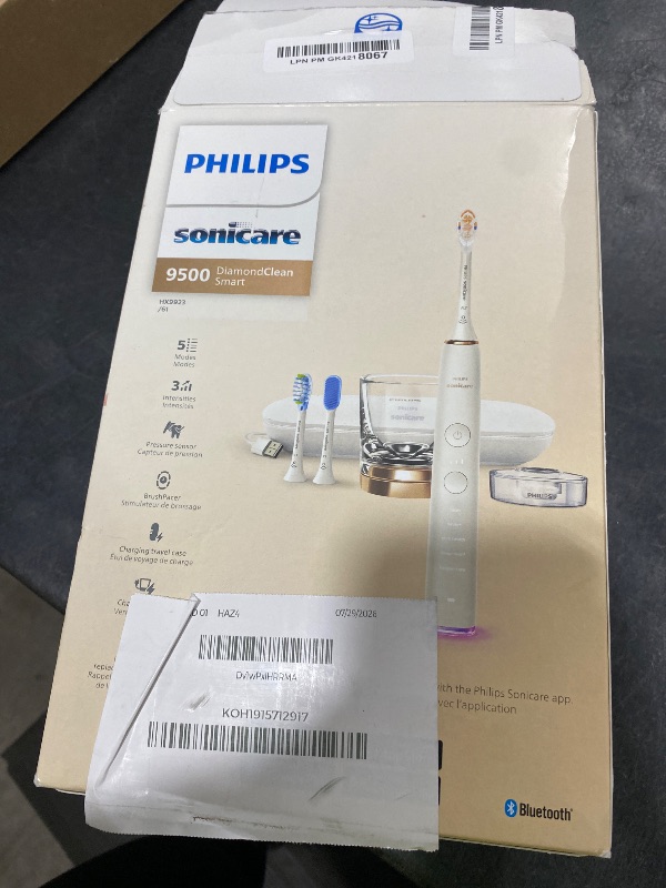 Photo 1 of Philips Sonicare DiamondClean 9500 Electric Toothbrush 3 Brush Heads, Rose