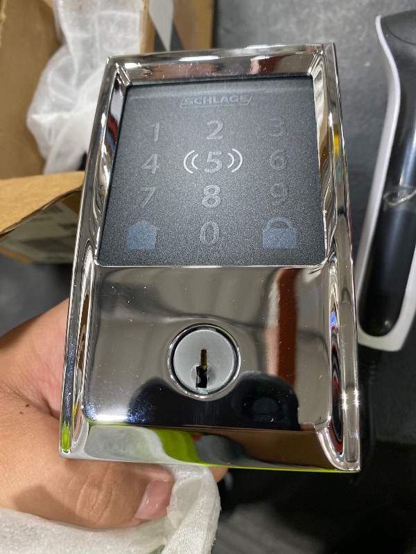 Photo 1 of Schlage Encode Plus Smart WiFi Deadbolt, Bright Chrome