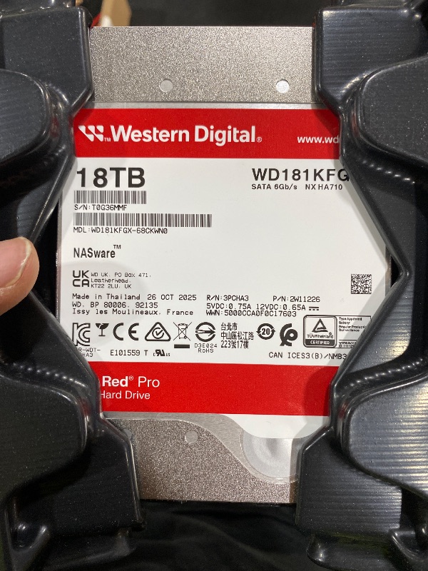 Photo 1 of Western Digital 18TB WD Red Pro NAS Internal Hard Drive