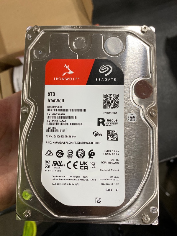Photo 1 of Seagate 8TB IronWolf Internal NAS Hard Drive