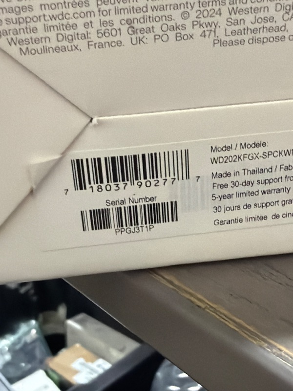 Photo 1 of Western Digital 20TB WD Red Pro NAS Internal Hard Drive