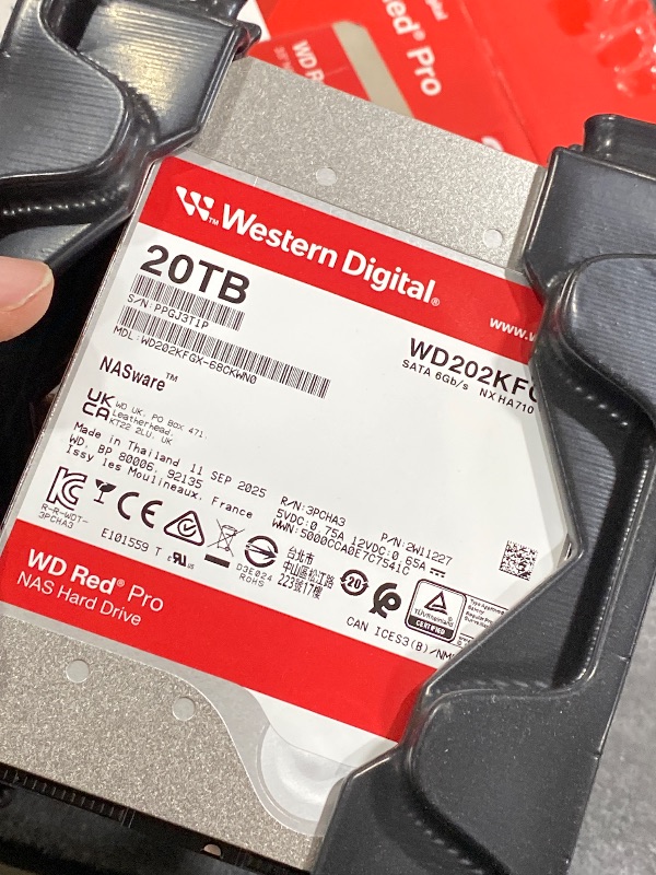 Photo 1 of Western Digital 20TB WD Red Pro NAS Internal Hard Drive