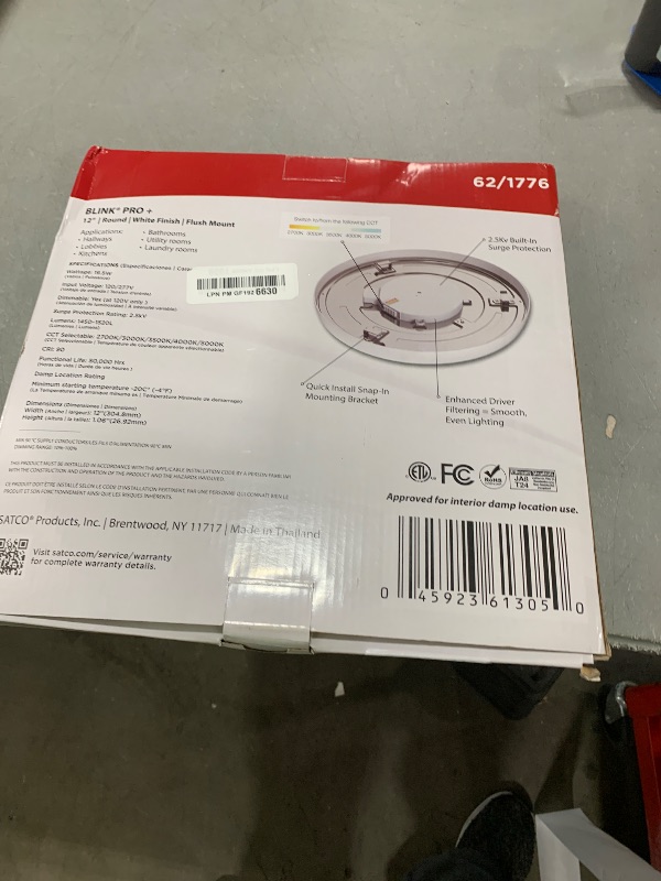 Photo 1 of Nuvo Blink Pro Plus LED Flush Mount, 12", Black