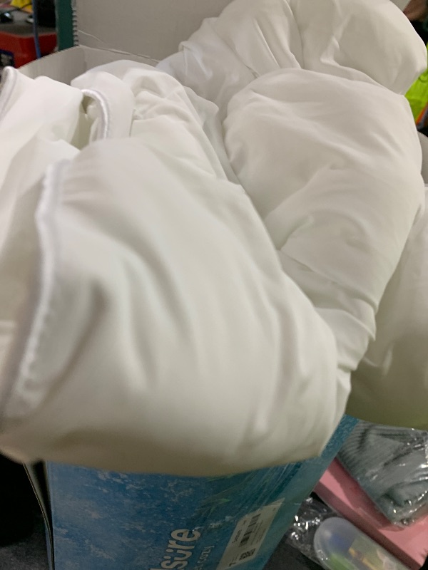Photo 1 of Bedsure Cooling Comforter Queen - White, 88x88 Inches