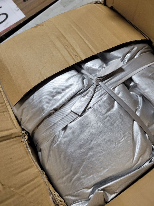 Photo 1 of 1200D Waterproof Inflatable Boat Cover 12-13ft with Motor Cover,Silver