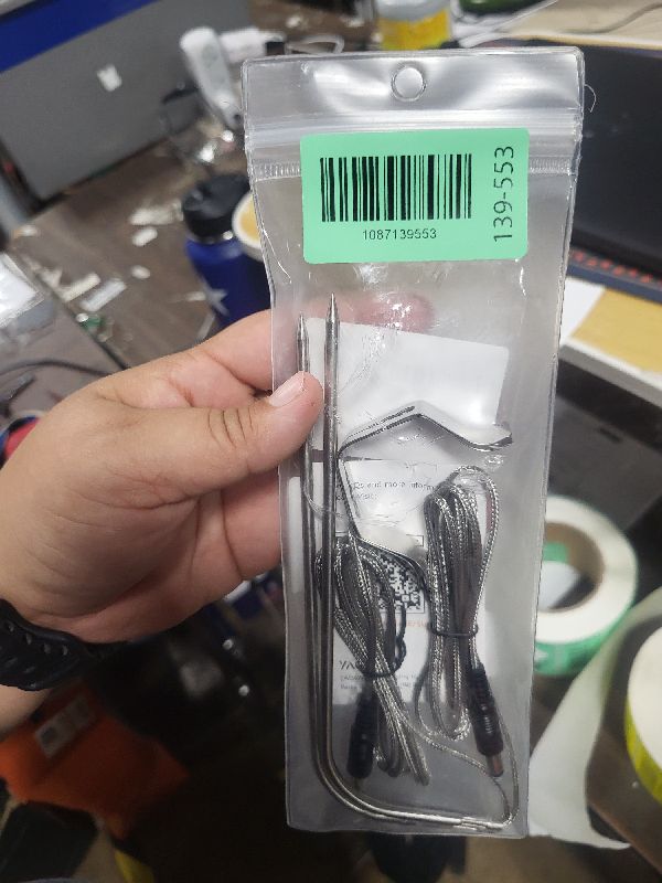 Photo 1 of 2-Pack Temperature Meat Probe Replacement for Rec tec Wood Pellet Grill, Recteq Grill Accessories, with Thermometer Probe Holder Clip