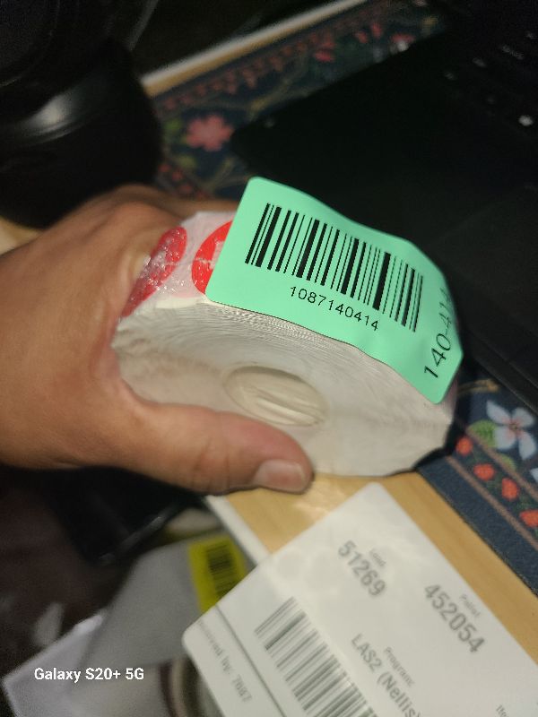 Photo 1 of 1500 PCS Red Round Color Coding Circle Dots Inventory Stickers Labels with Perforation Line in Roll (Each Measures 1" in Diameter)
