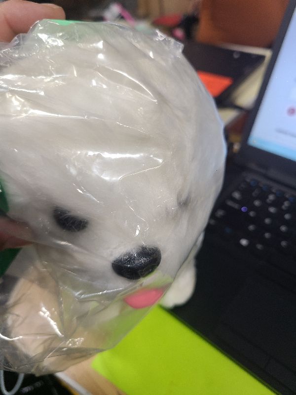 Photo 1 of Walking Dog Toy, Interactive Plush Maltese Puppy, Realistic Interactive Pet Toy Dog, Walking, Barking, Wagging Tail & Talking, Present Gifts for 3+ Year