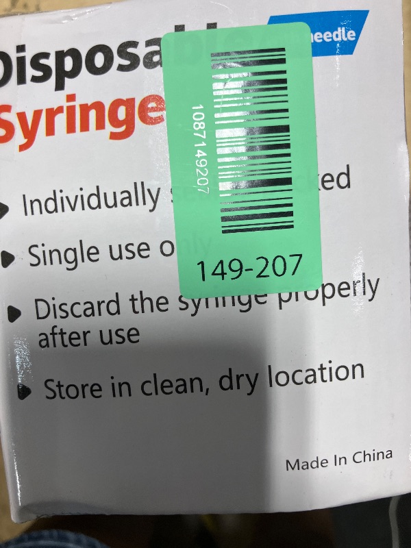 Photo 1 of 0.5ML Syringe, Lab Supplies Syringes 31G 5/16 Inch, Individually Wrapped, Pack of 100