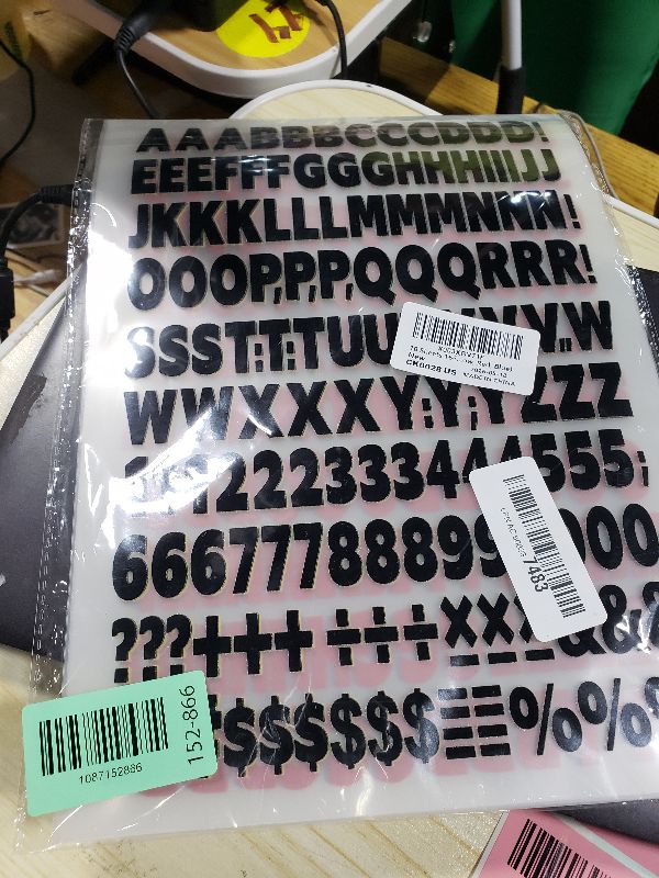 Photo 1 of 10 Sheets 1660 Pieces Iron on Letters and Numbers, 1 Inch 5 Colors Vinyl Letters with A-Z Heat Transfer Letters 0-9 PU Iron on Numbers for Clothing T-Shirt DIY Crafts (Black, White, Yellow, Red, Blue)