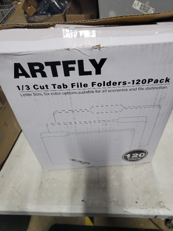 Photo 1 of 120 Pack Colored File Folders ?Letter Size Manila Folders with 1/3 Cut Tabs