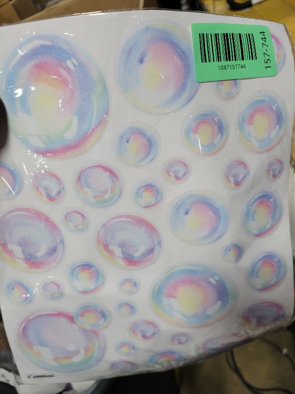 Photo 1 of 2 Sheets Bubble Wall Stickers, Colorful Bubble Wall Stickers
