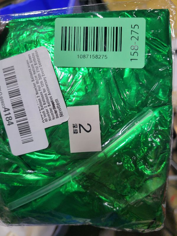 Photo 1 of 40 Inch Green Number 2 Balloons Foil Digital Helium Number Balloons