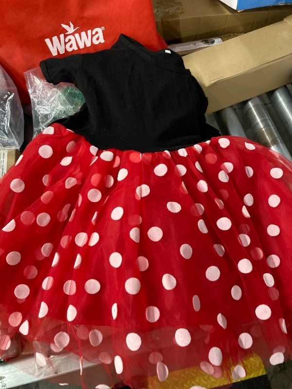 Photo 1 of **MISSING HEADBAND***Nileafes Girls Princess Mini Mouse Costume Toddler Birthday Party Fancy Dress Up 45-55 LBS SIZE 4-5