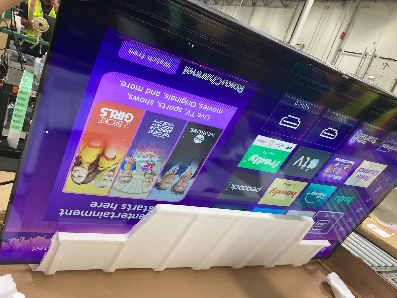 Photo 1 of ********broken screen**********Roku Smart TV 2026 – 65-Inch Select Series, 4K QLED TV – Roku TV with Voice Remote – Flat Screen QLED Television with Wi-Fi for Streaming Live Local News, Sports, & Movies – Bluetooth Headphone Mode