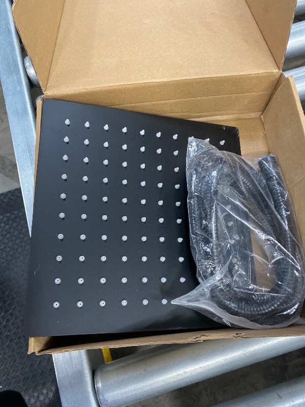 Photo 1 of **Missing pieces**Shower Head,10”Rain Shower Head with Handheld Spray Combo with 11'' Angle Adjustable Extension Arm/Flow Regulator/Shower System,High Pressure Rainfall Shower Head Clean Bathroom,Matt Black