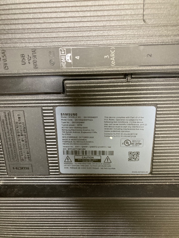 Photo 1 of *********no returns , no refunds*********************Samsung 100-Inch Class Neo QLED QN80F 4K Mini LED Smart TV (2025 Model) NQ4 AI Gen2 Processor, Quantum Matrix Technology Core Upscaling, Dolby Atmos, Vision Alexa Built-in