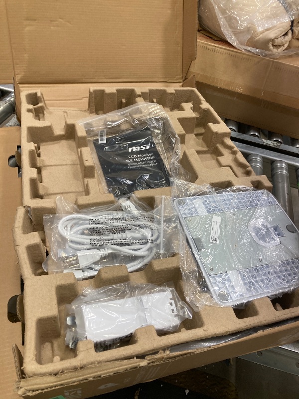 Photo 1 of ***no returns no refunds , broken screen*********msi PRO MP275W E2 27-inch IPS 1920 x 1080 (FHD) Gaming Office Monitor, 120Hz, Free-Sync, HDMI, DisplayPort, VGA Port, VESA Mountable, Tilt, Speaker, 4-Side Slim Bezel 1ms, White