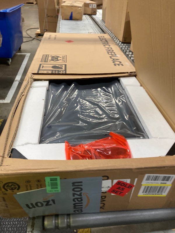 Photo 1 of **missing 1/2 ***OneBlis 80" Fireplace TV Stand, Modern Entertainment Center with 50" Smart WiFi Fireplace, TV Console for Living Room, Fits TVs Up to 90", All Black