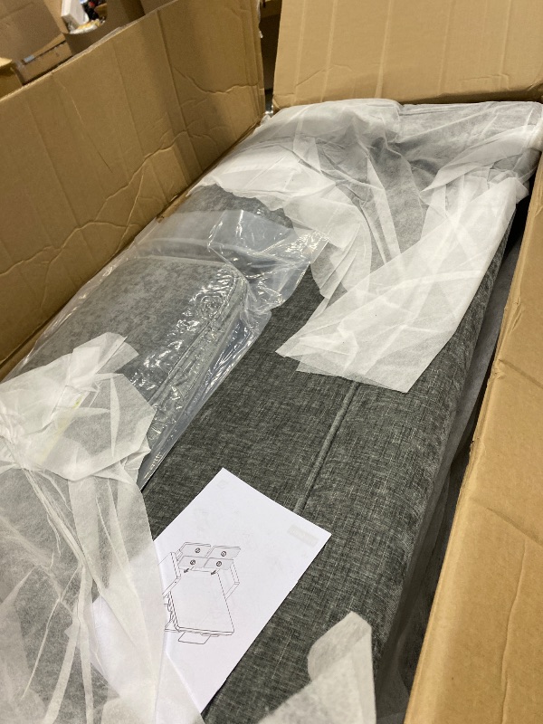 Photo 1 of ***** INCOMPLETE SET***** Marsail 63" Pull Out Sofa Bed, Full Size Sleeper Sofa with Memory Foam Mattress, 2 USB Charging Ports & Removable Covers, Chenille Loveseat Couch for Living Room, Apartment, Light Grey