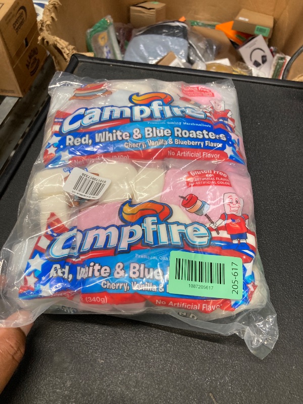 Photo 1 of (2 Pack) 12 oz Red, White & Blue Roaster Marshmallows – Cherry, Vanilla & Blueberry Flavored Jumbo Marshmallows – Gluten Free, No Artificial Colors – Perfect for S’mores & 4th of July Treats