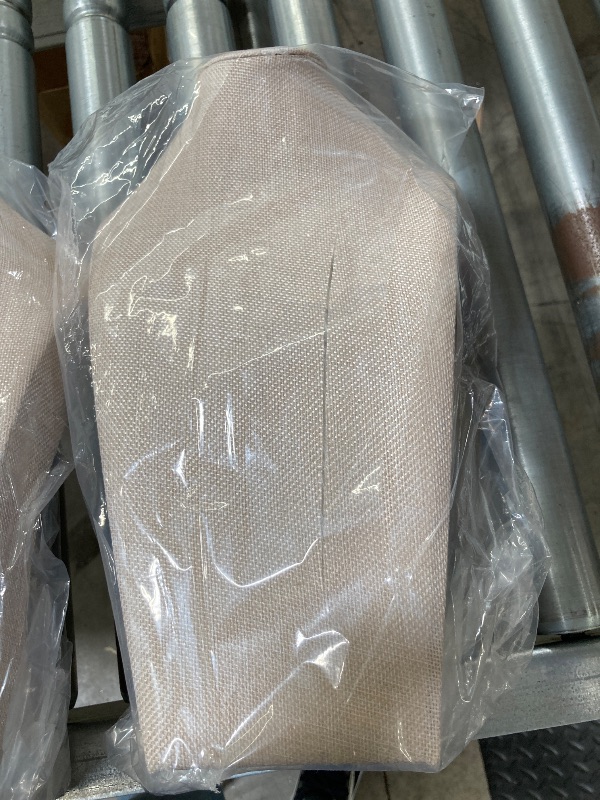 Photo 1 of **damaged one pieces, please see the second picture***Kigley 3 Pcs Linen Jewelry Display Bust Necklace Display Stand Necklace Mannequin Holder for Jewelry Selling Trade Shows(Beige,11.42 x 6.89 Inch)