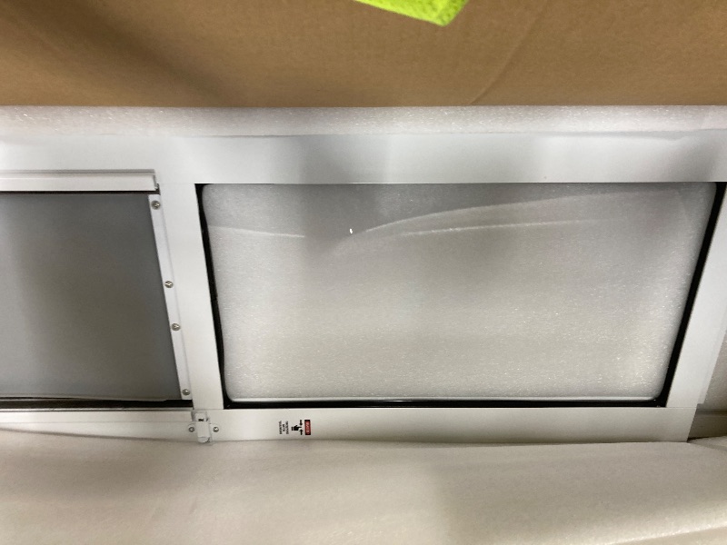 View 2 of [Petoasis] Dog Door for Sliding Glass Door,Upgrade Magnetic 3 Flap Extreme Weather Doggy Door,Fit 76-3/8" ~ 80-5/8" Sliding Door Dog Door Insert,Pet Door for Sliding Glass Door Insert(M)
