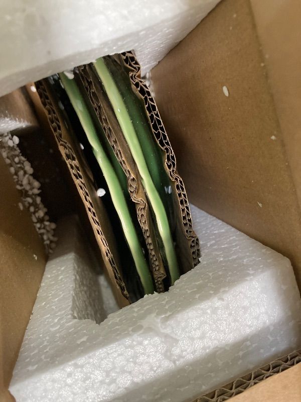 Photo 1 of **MISSING 2 PLATES***Le Jardin Green Cabbage Plates 3D SALAD/DESSERT PLATES, SET OF FOUR - 9" Sculpted Green Stoneware Leaf Plates – Seasonal Spring & Summer Tableware for Fresh, Nature-Inspired Dining
