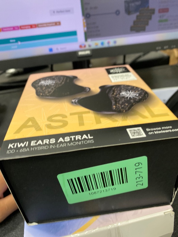 Photo 1 of ***Missing nozzles, ear tips***Linsoul Kefine Klean in Ear Monitor,10mm DLC Diaphragm Dynamic Driver HiFi Earphones,Wired Gaming Earbuds,Replaceable Nozzles,Detachable Silver-Plated Cable for Audiophile (with Mic Type-C, Black)***Missing nozzles, ear tips