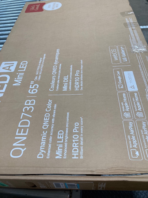 Photo 1 of ***NO RETURN**LG Amazon Exclusive 65-Inch Class QNED AI 4K QNED73 Series Mini LED Smart TV w/AI Sound Pro, HDR10, AI 4K Super Upscaling, Filmmaker Mode, Wow Orchestra, Compatible with Alexa (65QNED73BUA, 2026)