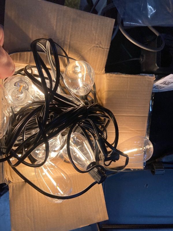Photo 1 of **MISSING REMOTE***addlon 52(48+4) FT Solar String Lights Waterproof,Patio Lights Solar Powered with Remote & USB Port 16+1 LED Shatterproof Bulbs 3 Light Modes, Dimmable Solar Light for Camping Backyard Garden