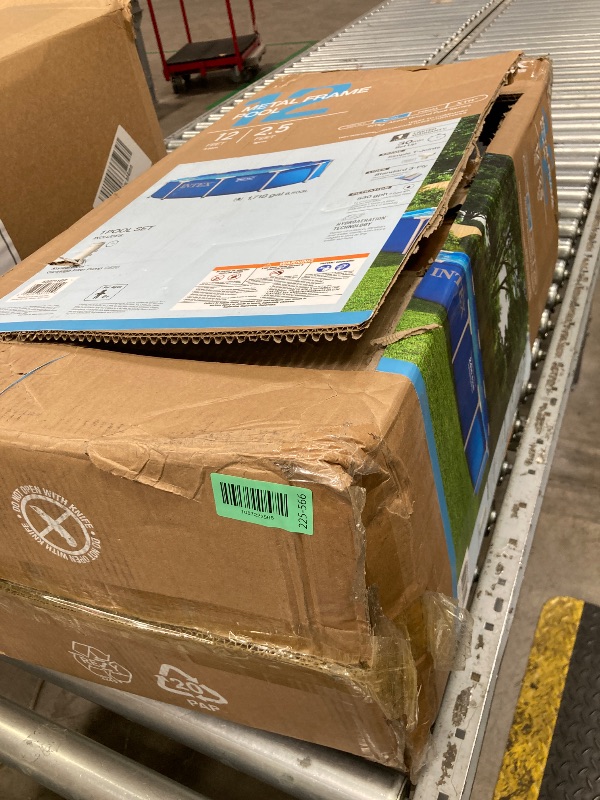 Photo 1 of ***MISSING PARTS-ONLY/NO LINER***Intex Metal Frame 12 ft x 30 in Above Ground Pool Set, Round Swimming Pool with Steel Frame, 530 GPH Cartridge Filter Pump, and Type A Filter Cartridge