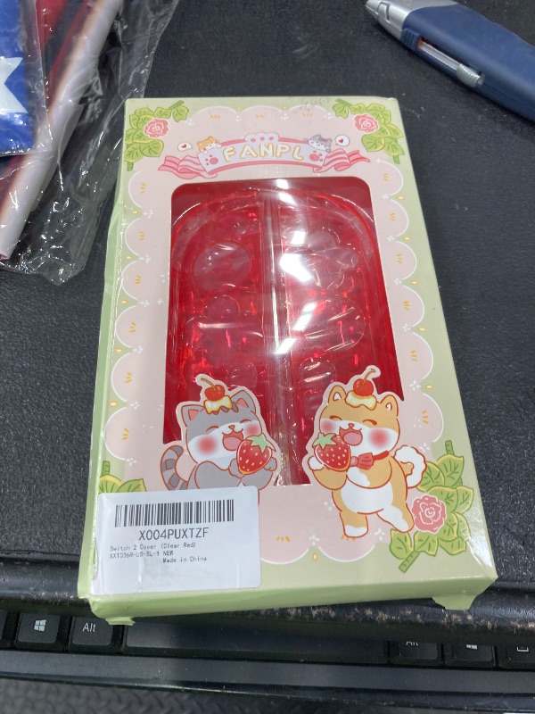 Photo 1 of [Easy Docking Version] GLDRAM Clear Red Case for Nintendo Switch 2 (2025), Dockable Hard Shell PC Protective Cover Skin for Switch 2 Console & Detachable Joycon Grip