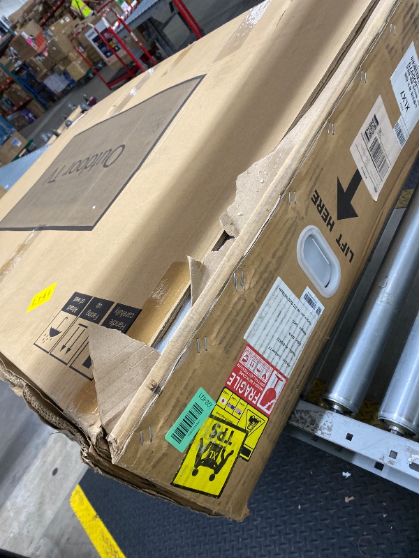 Photo 1 of *Untested due to screws/panel* Dornium 55 Inch Smart Outdoor TV, 1500 Nits Brightness | 4K UHD Smart Google TV, IP66 Waterproof Outdoor TV with Anti-Glare Screen & Voice Control Remote for Partial Sun (Outdoor & Indoor)