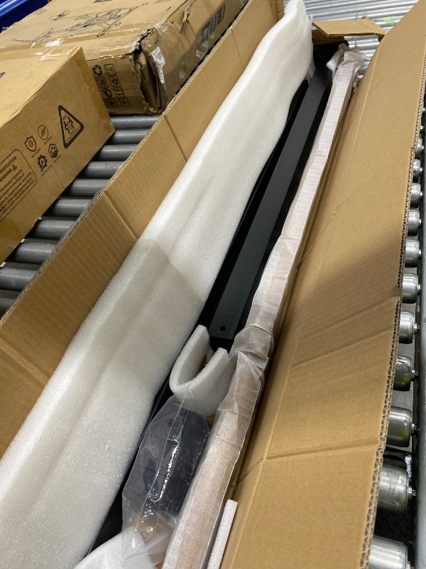 Photo 1 of *Box damaged* UOKRR Metal Handrail Wood Grain for Elderly, 6 Step Hand Rails for Outdoor Steps, Outdoor Indoor Stair Handrails Kit, Porch Hand Rails for Concrete Steps