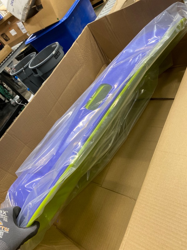 View 2 of *Green and purple* Poen 2 Pcs Plastic Snow Sled 35" Downhill Sprinter Winter Toboggan Sled Board with Pull Rope and Handles Snow Sleds for Kids Adults Downhill Sledding Sleigh Sand Board Sleigh(Grass Green and Purple)