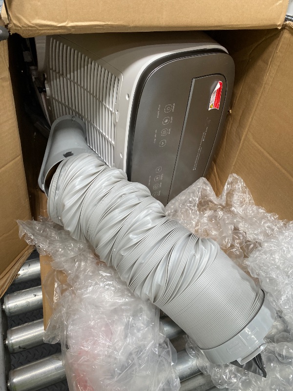 Photo 1 of *Plug bent/pieces cracked* Garvee 14000 BTU Portable Air Conditioner for Rooms up to 750 Sq. Ft, 3-in-1 AC Unit with Cooling, Dehumidifier & Fan, 3 Fan Speeds, Auto Swing, 24H Timer, Energy-Saving, Remote & Window Kit, Gray