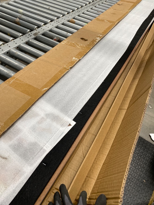 Photo 1 of *Minor chip damage* RITOLLO Wood Panels for Wall, Acoustic Wall Panels 92.5 x 11 in, 4 Pack, 3D Wood Slat Sound Absorbing Panels for Interior Wall Decor, Home Office Studio (Walnut)