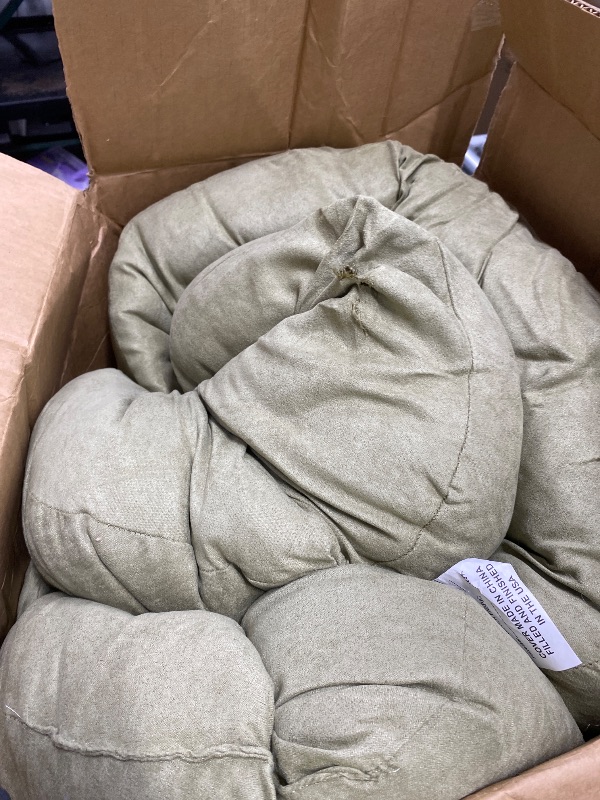 Photo 1 of *cut on pillow* Blazing Needles,Polyester Microsuede Papasan Cushion, 1 Count (Pack of 1), Sage Green
