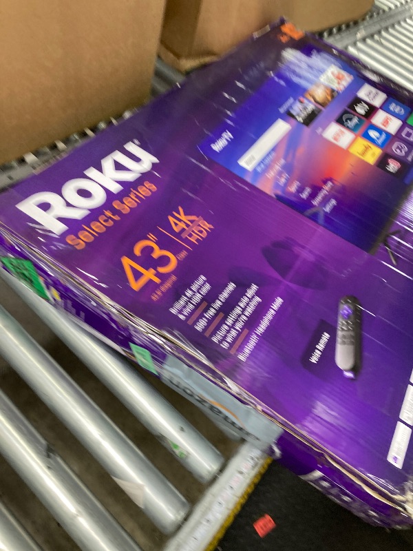 Photo 1 of **no refunds, no returns** Roku Smart TV 2026 – 43-Inch Select Series, 4K HDR TV – Roku TV with Voice Remote – Flat Screen LED Television with Wi-Fi for Streaming Live Local News, Sports, & Movies – Bluetooth Headphone Mode