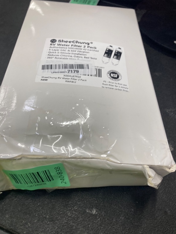 Photo 1 of ***MISSING ONE FILTER****SheeChung RV Water Filter 2Pack with Flexible Hose Protector, NSF Certified, Inline Hose Water Filter for RV, Boat, Campsite – Reduces Odors, Bad Taste, Chlorine, Rust