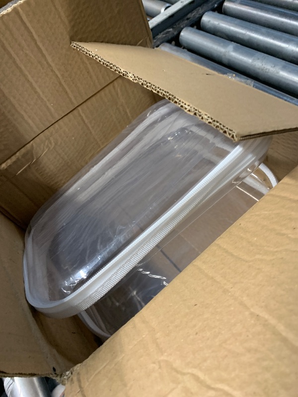 Photo 1 of ***MISSING PARTS***SXS LACONIC Clear Hard Plastic Zipper Case,Transparent Double Zippers Hard Pouch with 6pcs,Portable Travel Organizer Bin for Toy Storage