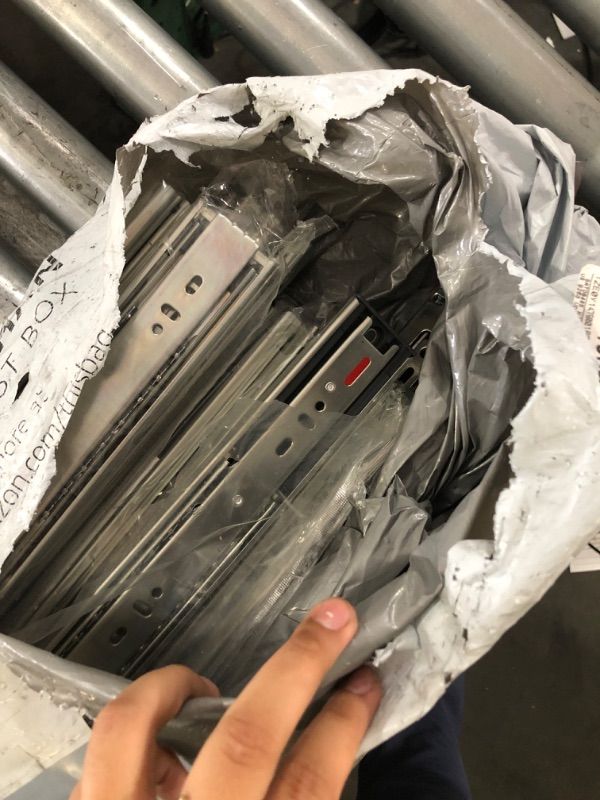 Photo 1 of ***STOCK PHOTO FOR REFERENCE ONLY*** 10 inch Soft Self Close Drawer Slides 6 Pairs (12pcs) Full Extension Ball Bearing 3 fold Full Stretch Side Mount Drawer Slides 100 LB Capacity Drawer Slide 10" Silver