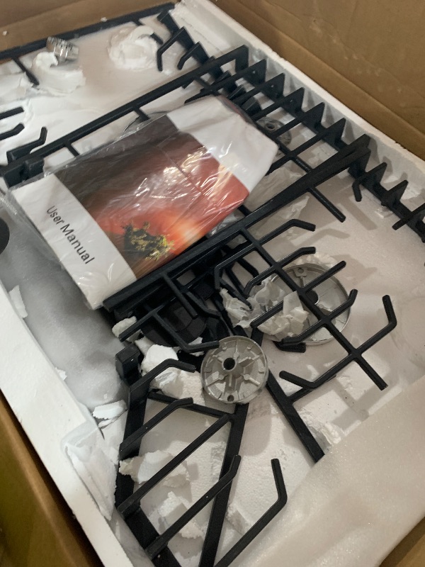Photo 1 of **some pieces have damage** Gas Cooktop 30 inch with 5 Sealed Burners, Built-in Gas Stove Top Stainless Steel Propane Cooktop with Thermocouple Protection, NG/LPG Convertible