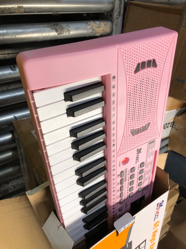 View 5 of ** PARTS ONLY BATTERY COMPONENT DAMAGED **
Kids Keyboard Piano, 61 Key Electronic Piano (Pink with Stand)