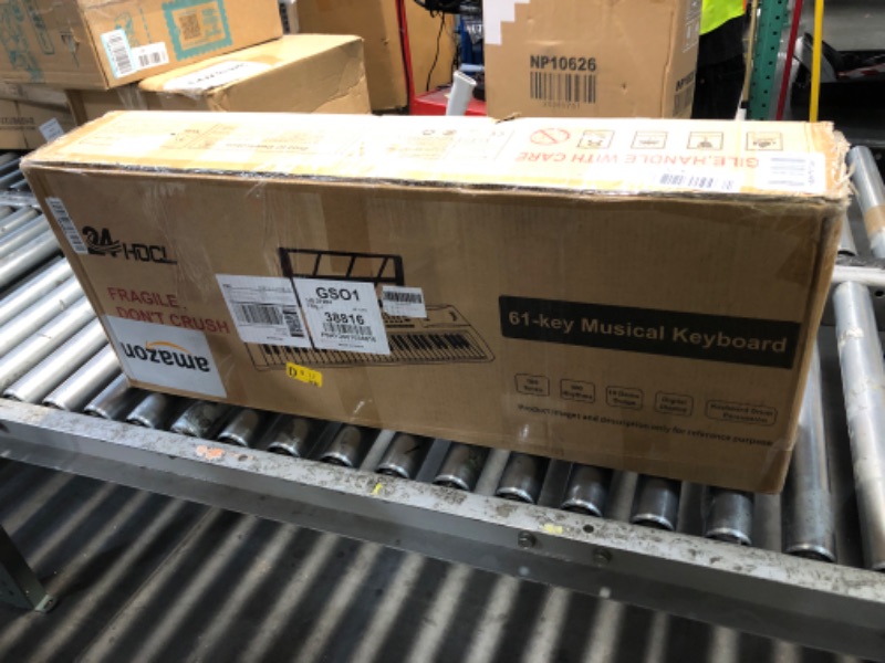 View 2 of ** PARTS ONLY BATTERY COMPONENT DAMAGED **
Kids Keyboard Piano, 61 Key Electronic Piano (Pink with Stand)