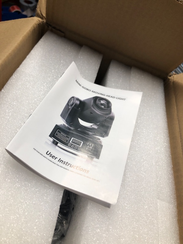 Photo 1 of ***FACTORY SEALED - OPENED FOR INSPECTION***
U`King Stage Lights Moving Head Lights 8 Gobos 8 Colors 11 Channels 25W Spotlights DMX 512 with Sound Activated for Wedding DJ Party Stage Lighting 2PCS